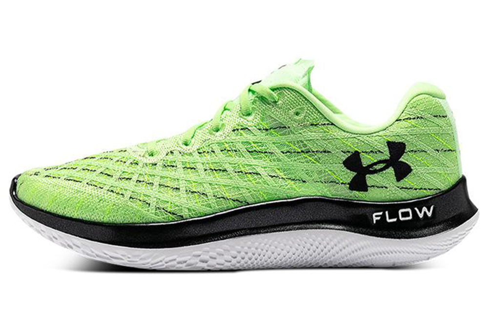 Under Armour Flow Velociti Wind comfortable fabric shock absorption, non-slip, wear-resistant, breathable, low-cut casual running shoes men's green