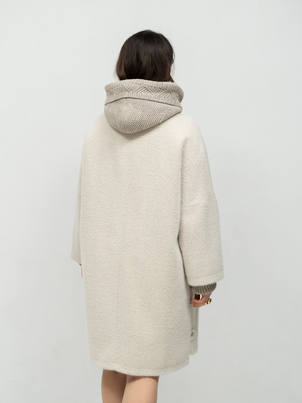 Пальто демисезонное женское весна осень с капюшоном длинное большие размеры