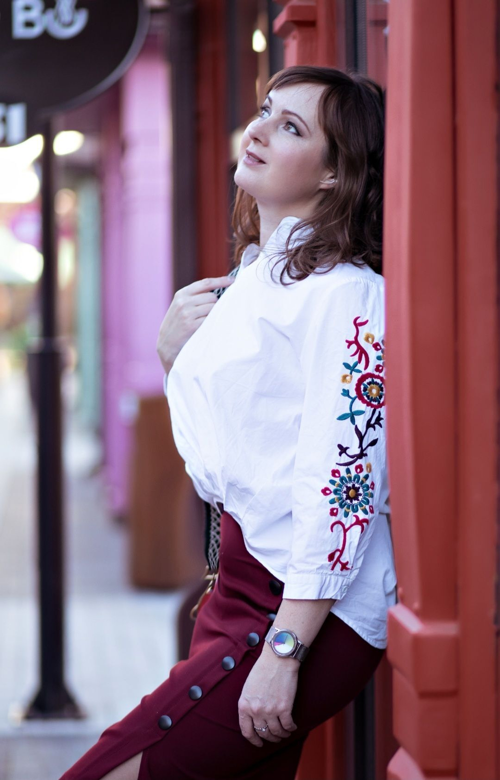 Юбка женская трикоражная трикотаж красная бордовая плотная зимняя весенняя осенняя карандаш до колена узкая приуженная по фигуре размер 48 50 L XL