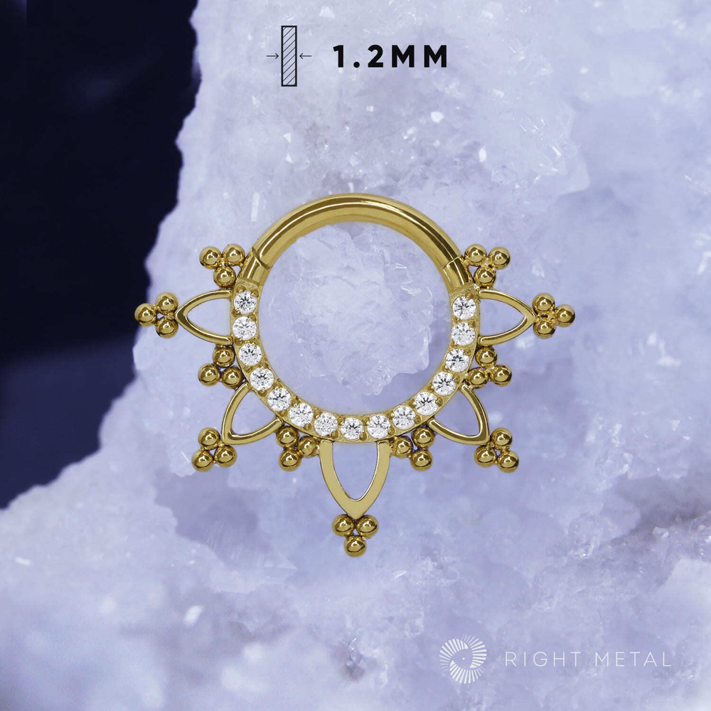 Кликер Delaria Crystal PVD Yellow 1.2мм