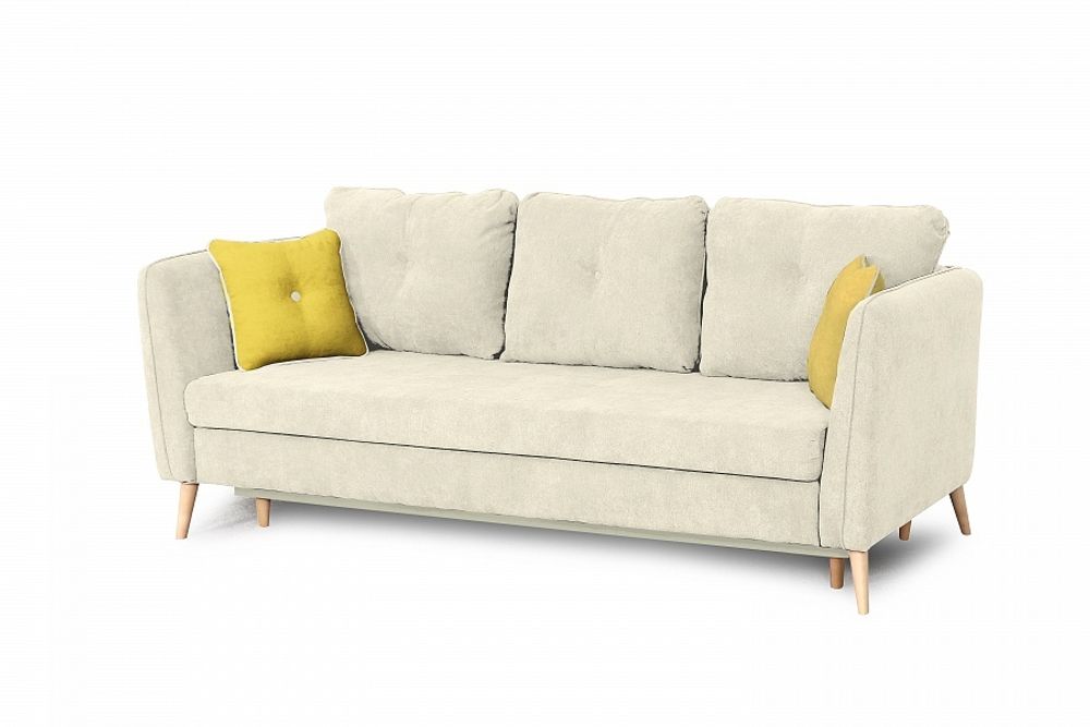 Прямой диван-кровать Анталия 2 бежевого цвета