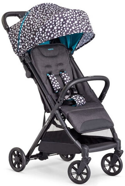Детская прогулочная коляска Inglesina Quid 2 с накидкой для ног 2024 Polca Dot Black
