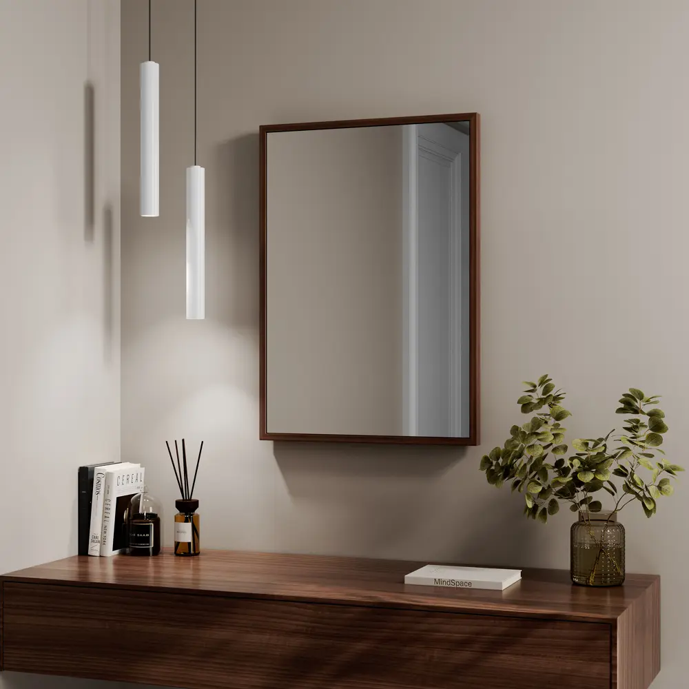 Зеркало декоративное Inspire Вега прямоугольное 50x70 см цвет орех
