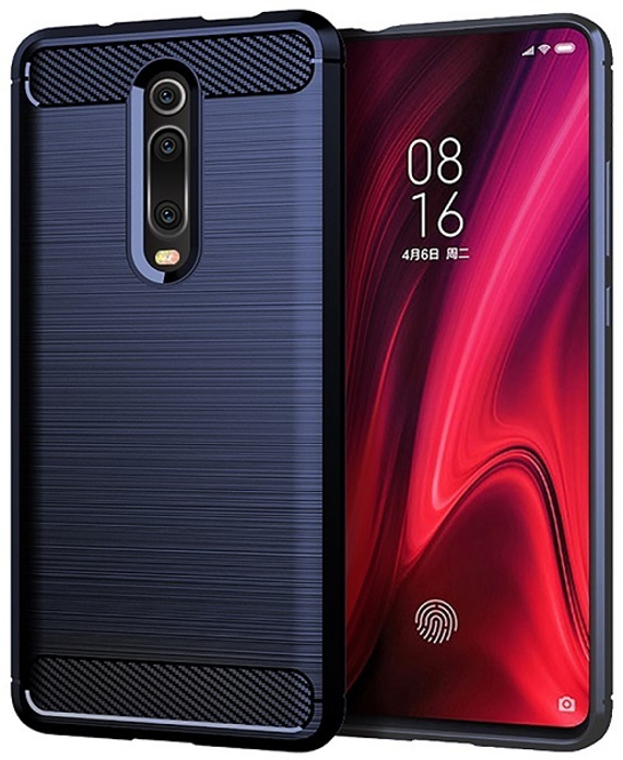 Чехол для Xiaomi Mi 9T (9T Pro, Redmi K20, K20 Pro,K20 Pro Premium) цвет Blue (синий), серия Carbon от Caseport