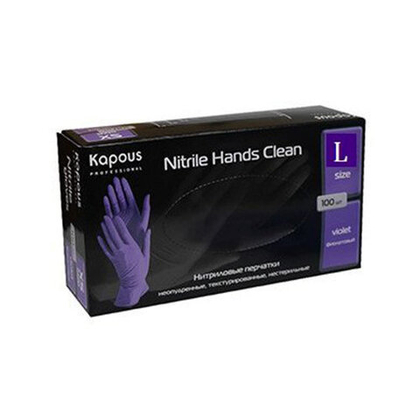Нитриловые перчатки Капус фиолетовые размер: L Kapous, 100шт