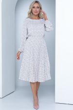 Платье Эмили хит (гофре, ваниль) Diolche