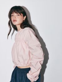 Рубашка с драпировкой "Пепельная роза" женская