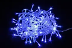 Светодиодная нить 7 м., 220V, 100 синих LED ламп, контроллер, прозрачный провод, Winner Light (b.01.5T.100-)