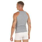 Мужская хлопковая майка-борцовка (Размер: XXL) (Цвет: черный)