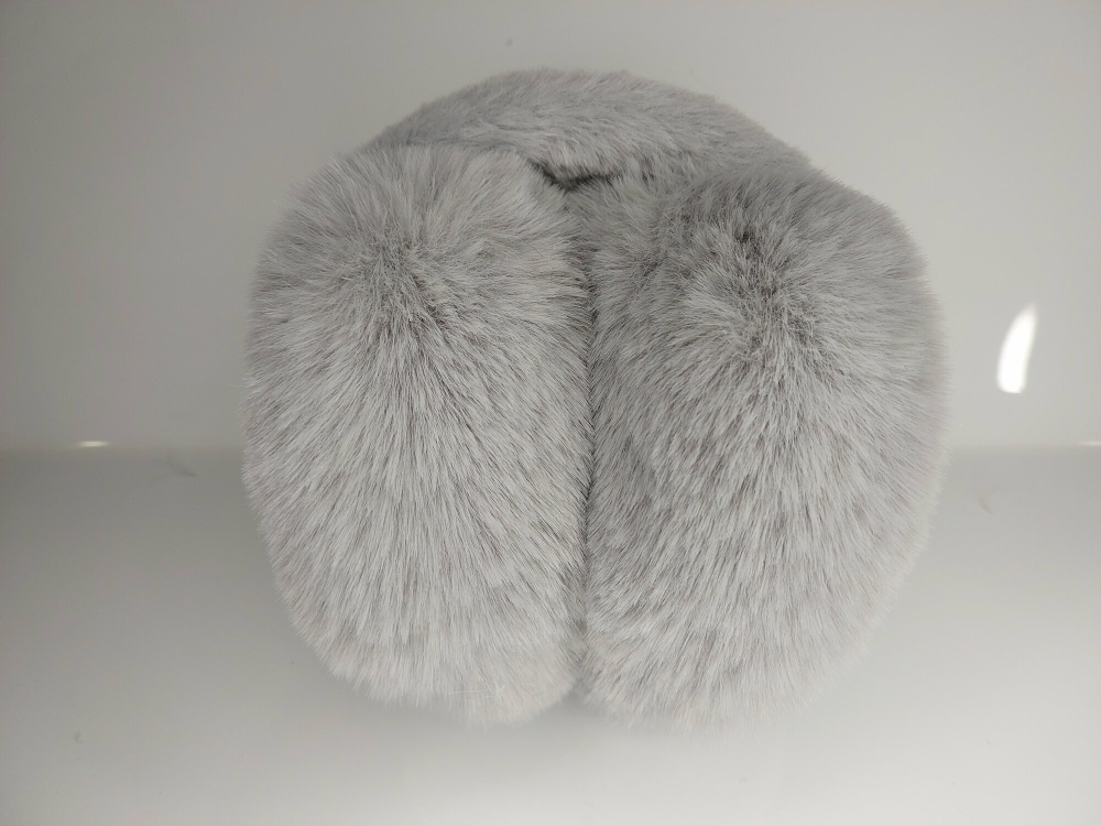 Наушники , меховые, мягкие, серые, унисекс, для занятия спортом  зимой и демисезона