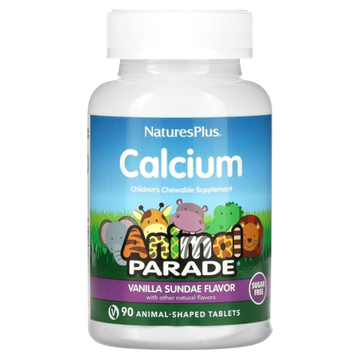 Natures Plus Animal Parade Calcium 90 жевательных таблеток , Кальций