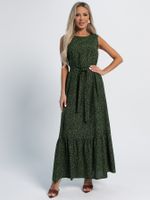 Платье Твой образ макси (черно-зеленое) П16108-12М LT Collection