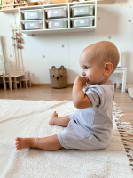 Песочник Mjölk Sleep and Play Песочный серый, уценка