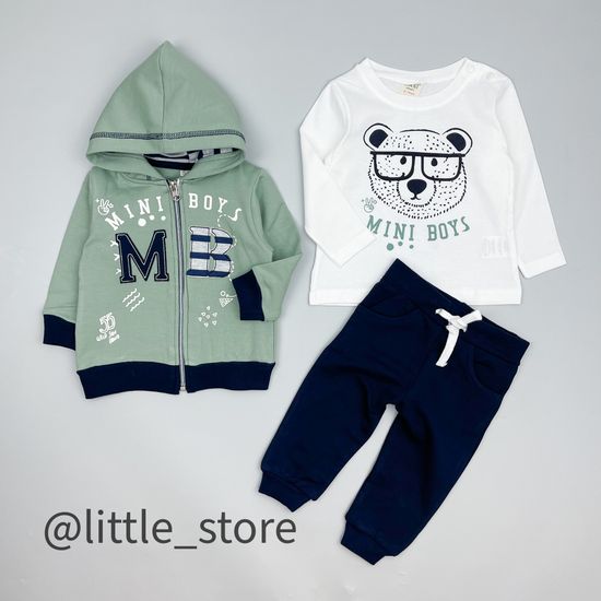 Комплект утепленный "Mini boys" оливка