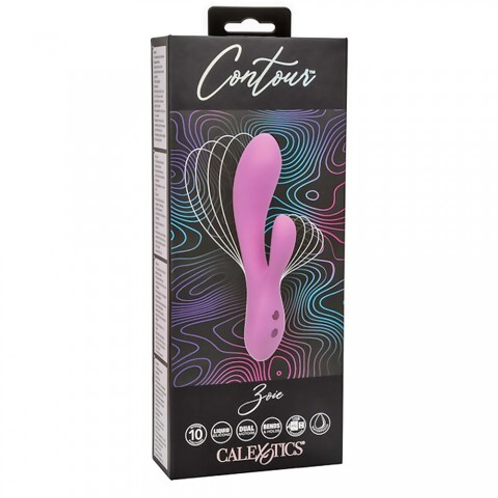 Вибратор-кролик ультрагибкий CalExotics Contour Zoie, 10.75 x 3.25 см