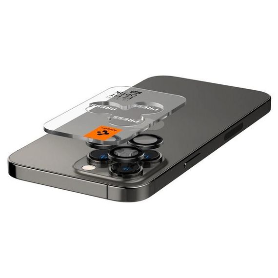 Защитное стекло Spigen Glass.tR EZ Fit Optik Pro для iPhone 14 Pro / 14 Pro Max (AGL05205) черный 2 шт.
