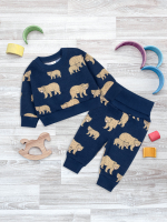 Утеплённый комплект Mjölk Бурые мишки, уценка