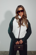 Костюм спортивный из хлопка с поло на замке