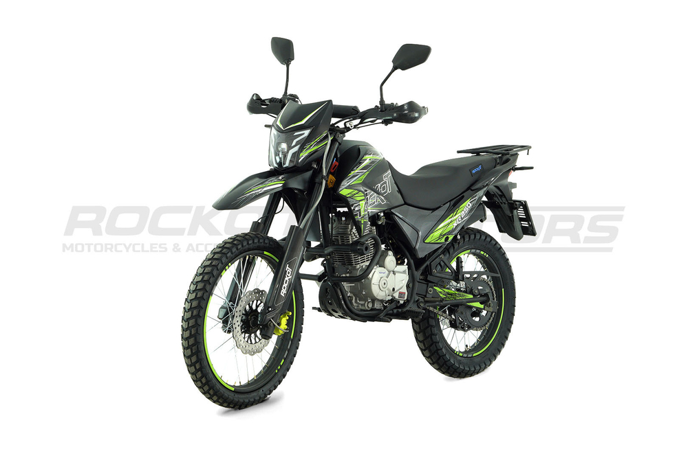 Мотоцикл эндуро ROCKOT XR250 (черный/зеленый)