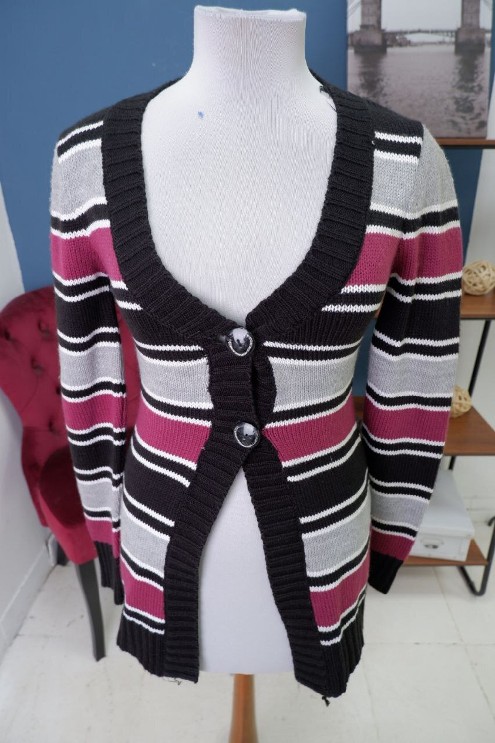 Кардиган Tafa в полоску 42-44 размер, новый