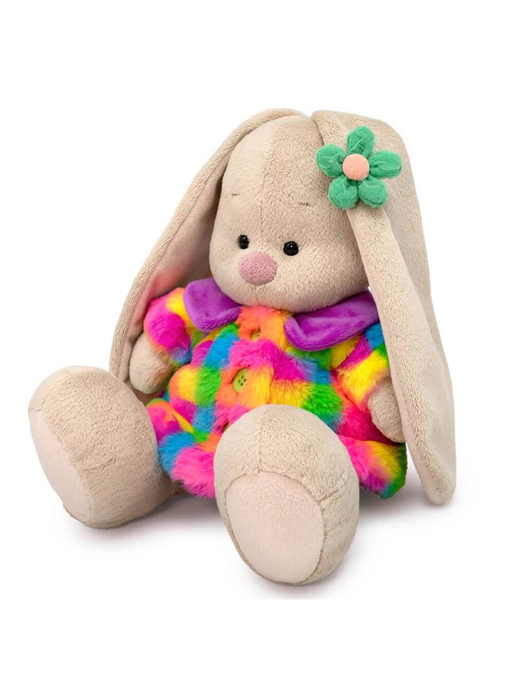 Мягкая игрушка Зайка Ми в шубке мультиколор 18см