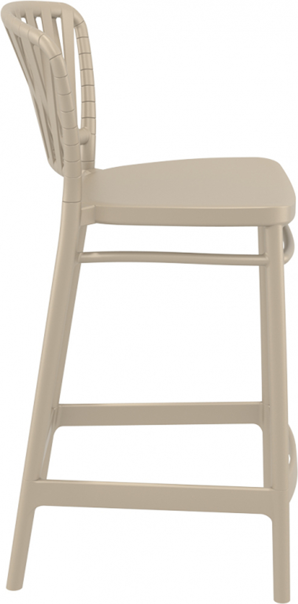 Стул пластиковый полубарный Siesta Contract Portofino, бежевый