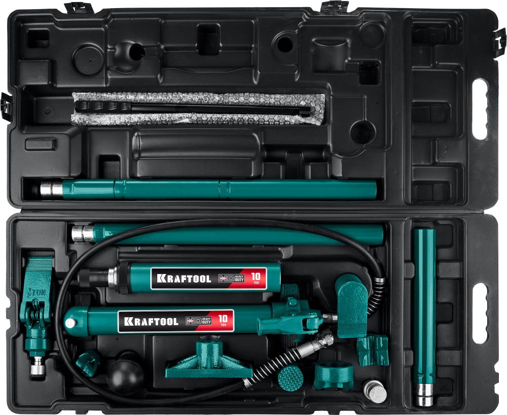 KRAFTOOL 10 т, в пластиковом кейсе, набор для правки кузова (43435-10)