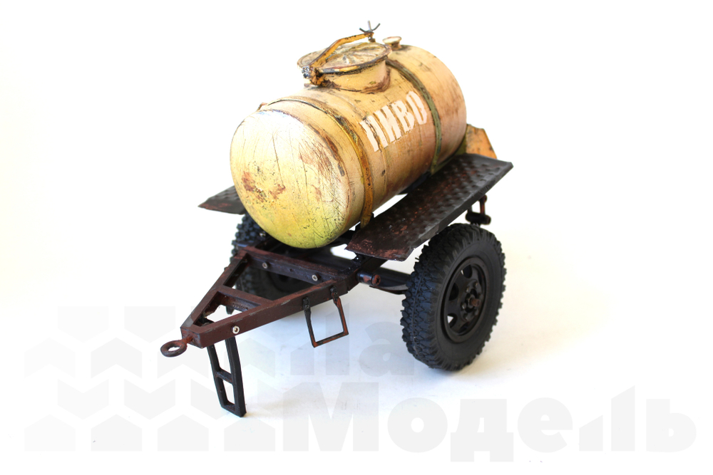 ACPT-0.9 tank trailer for kvass or beer transportation. Scale 1/14