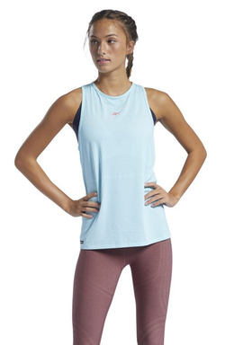 Женский топ теннисный Reebok Les Mills Activchill Vent Tank Top W - digital glow