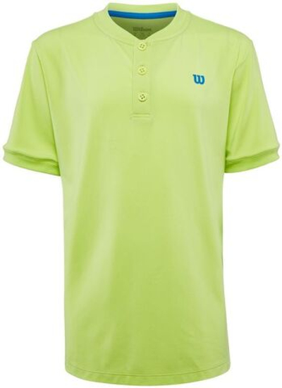 Футболка для мальчика теннисная Wilson UWII Henley - sharp green
