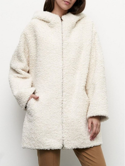 Демисезонная эко шуба Чебурашка, удлиненная куртка оверсайз, Северина (арт. C1257-2ri020bz)