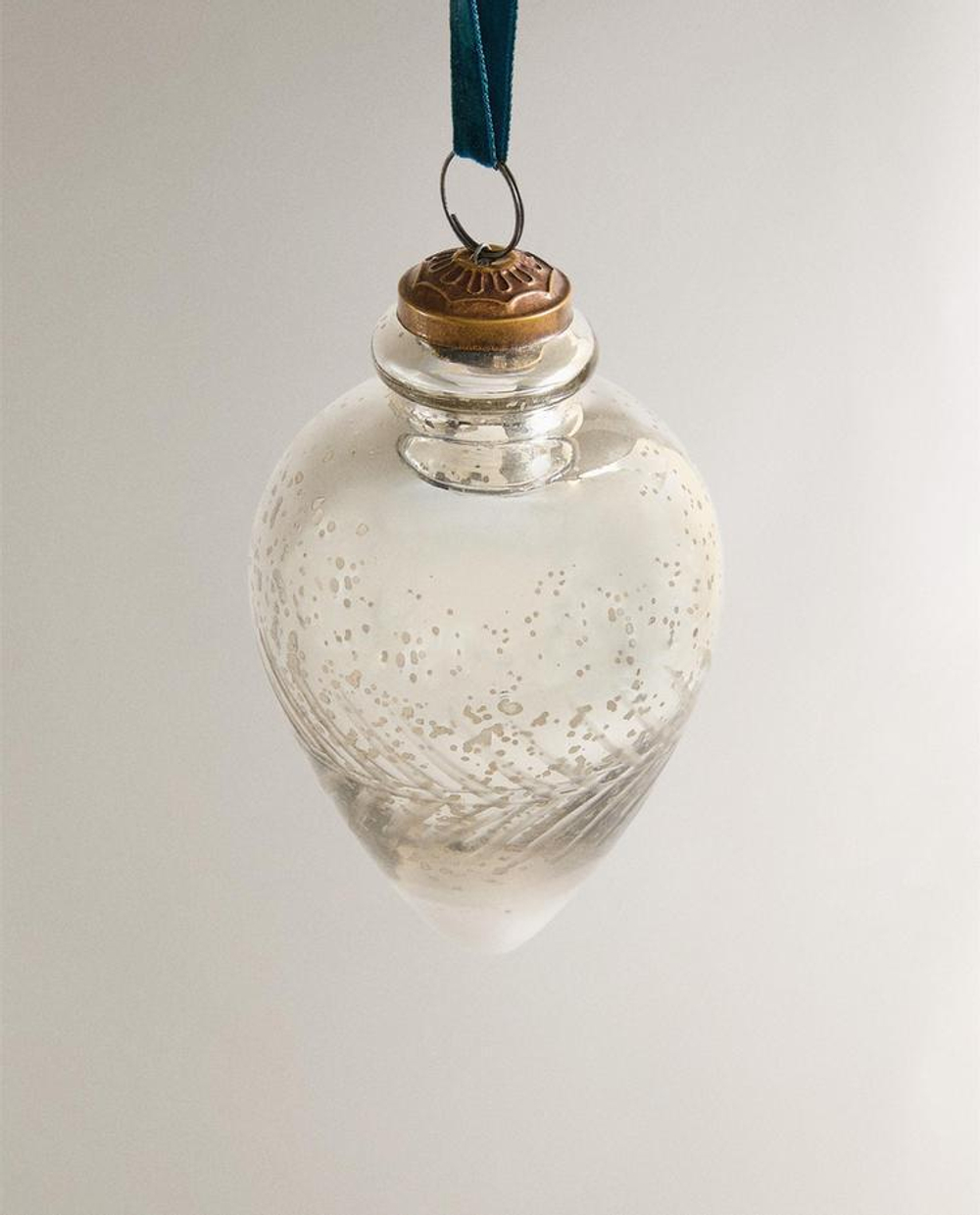 ZARA HOME УКРАШЕНИЯ ДЛЯ РОЖДЕСТВЕНСКОЙ ЁЛКИ В ФОРМЕ КАПЛИ, СЕРЕБРЯНЫЙ