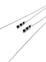 Серьги-протяжки Точка с агатом