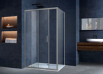 Душевой уголок Alpha VSR-3AL9014CLGM, 1400*900, вороненая сталь, стекло прозрачное