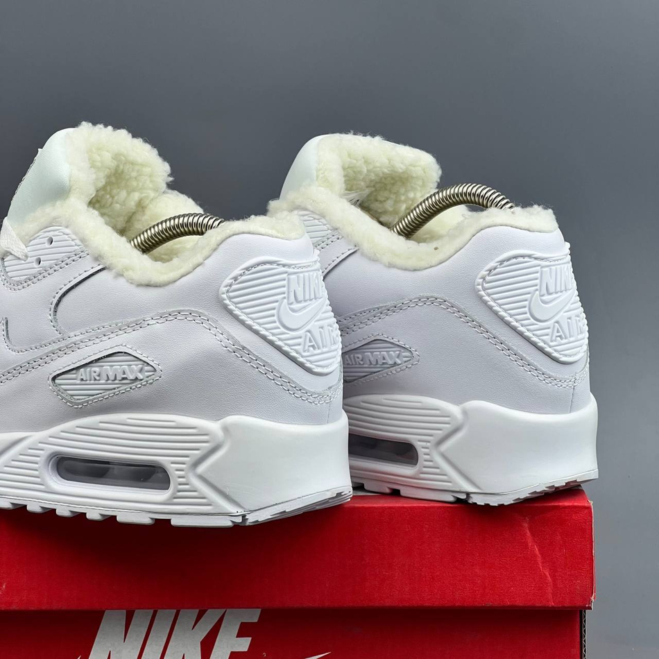 Кроссовки Nike Air Max 90 на меху #400 (бел.)