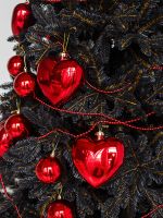 Искусственная черная елка «Одри» (Литая+пвх) 240 см / 2,4 м