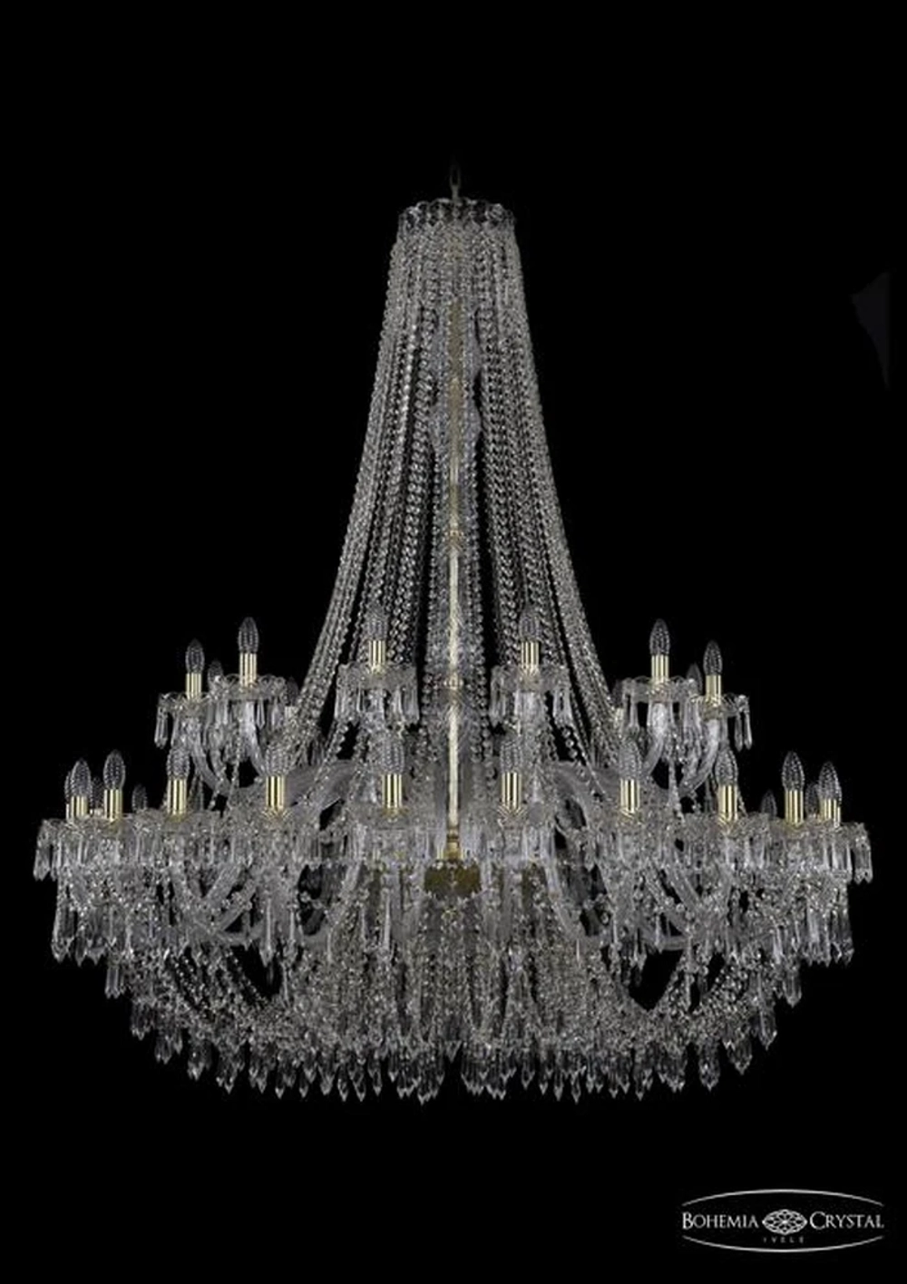 Подвесная люстра Bohemia Ivele 1403/24+12/530/h-160/G