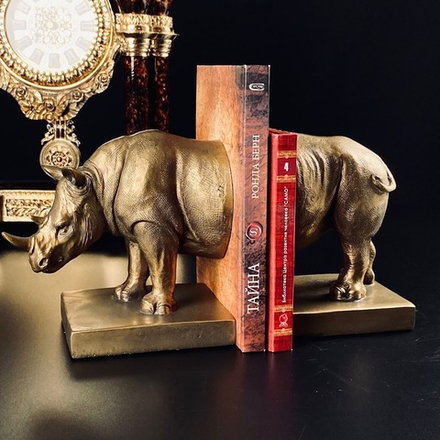 Lenardi 404-010 Статуэтка/подставка для книг "Носорог" 25,5см в под.уп.(х6)Полистоун