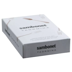 Sambonet - Набор из 6 вилок для торта Taormina с PVD-покрытием, 2 черных / артикул   52766KA5  / GTIN 8014808477966