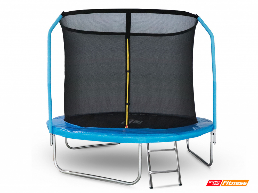 Батут StartLine Fitness 8 футов (244 см) с внутренней сеткой, держателями и лестницей