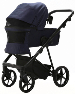 Детская коляска Adamex Vasco 2 в 1 V-TK67 LUX (СИНИЙ)