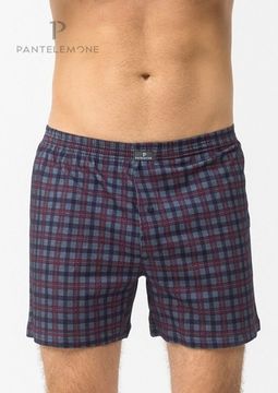 Трусы мужские семейные Pantelemone PMB-402, клетка синяя