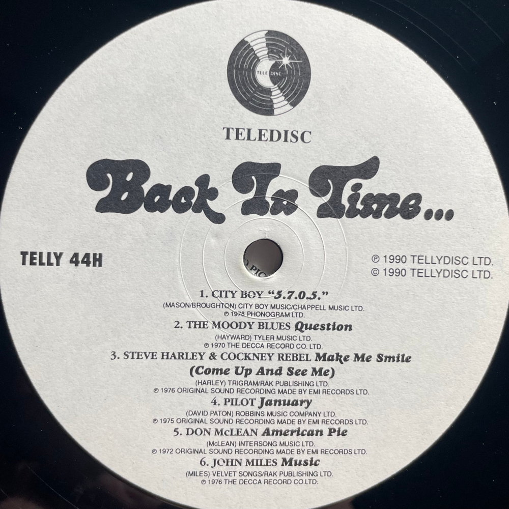 Сборник Back In Time... The Sound Of The Seventies 4LP (Англия 1990г.)