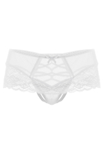 Эротические трусики Erolanta с имитацией шнуровки белые 42-44
