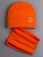 Шапка трикотажная демисезонная и снуд для детей