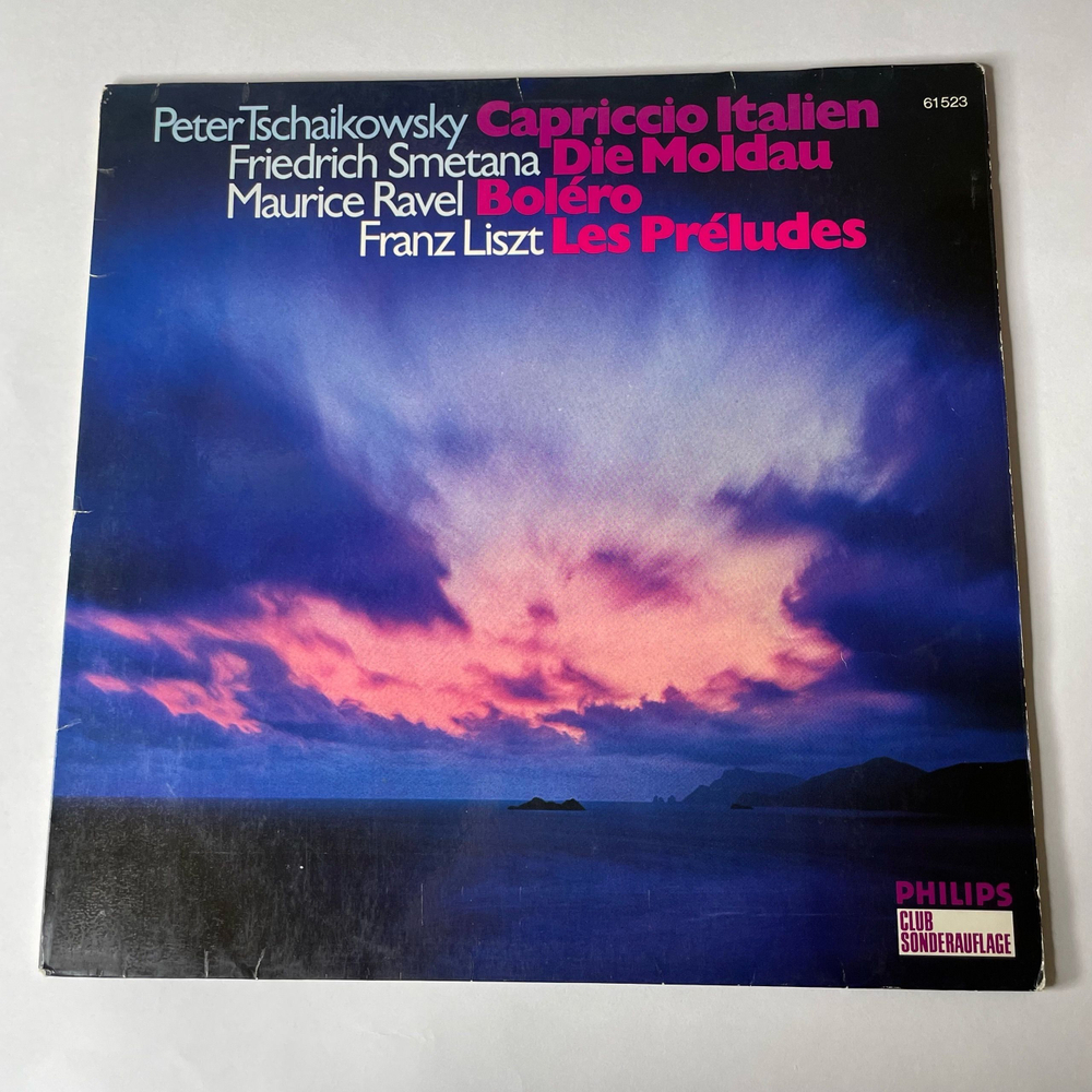 Винтажная виниловая пластинка LP Сборник Классической Музыки П. И. Чайковский, Ф. Сметана, Maurice Ravel, Ф. Лист (Германия 1976)