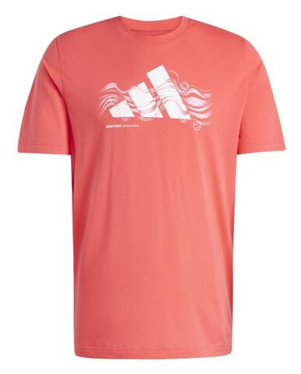 Мужская теннисная футболка Adidas Tennis Logo Graphic - красный