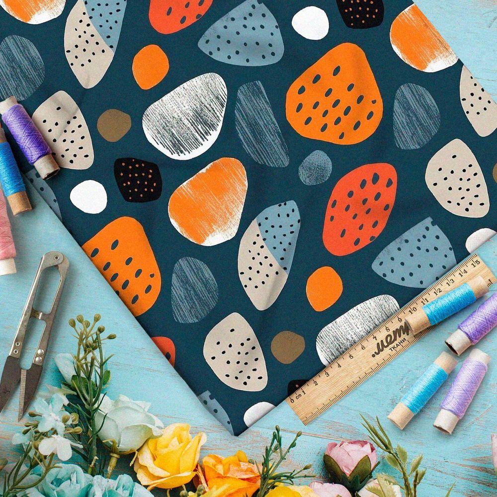 Ткань премиум мембрана разноцветные каскады