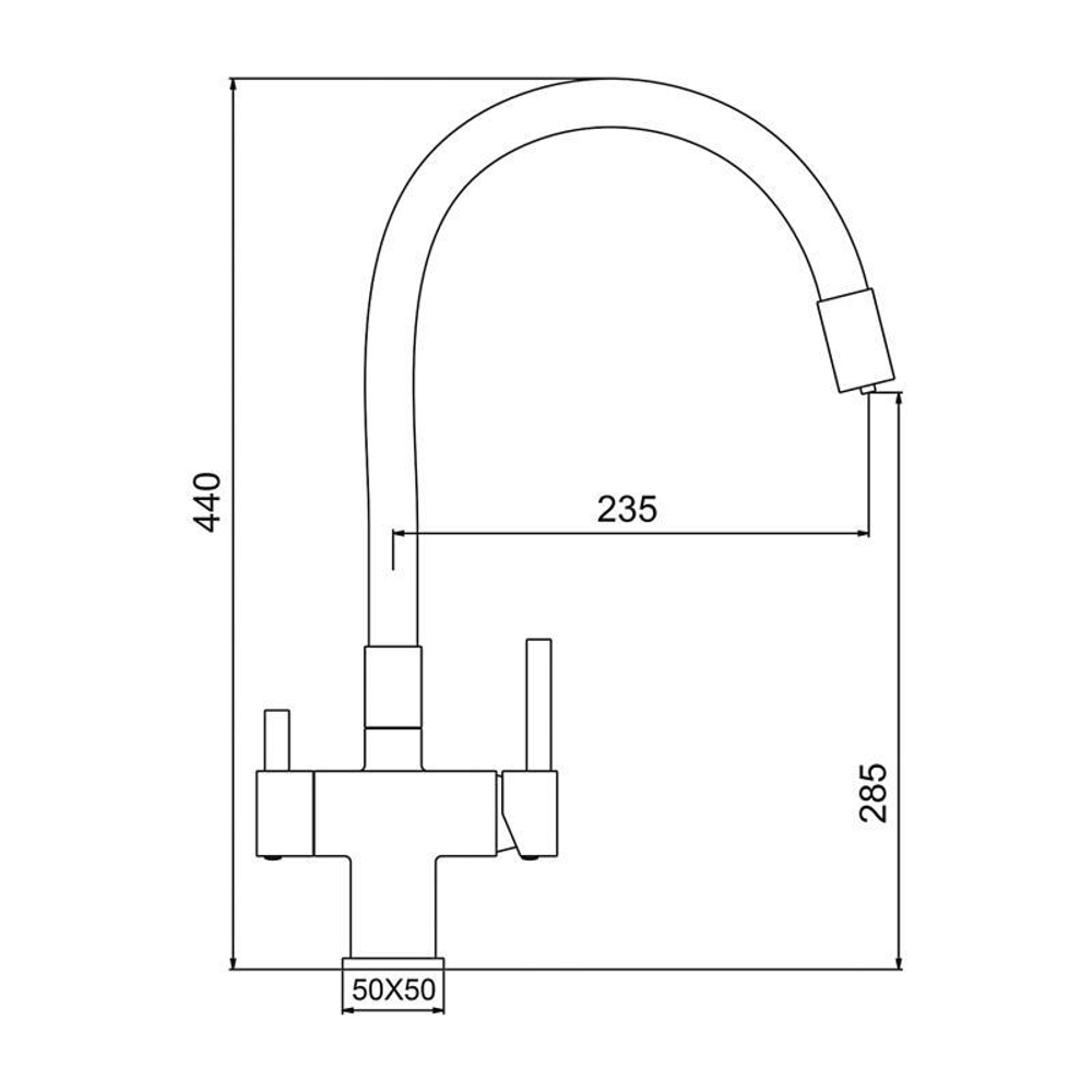 Смеситель для кухни с гибким изливом Gappo G4395-39