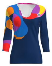 Футболка женская Twiggy с V-образным вырезом и рукавом 3/4